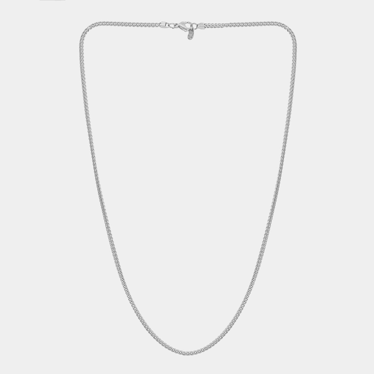 Franco Chain (2.5mm) - White Gold - Marcozo