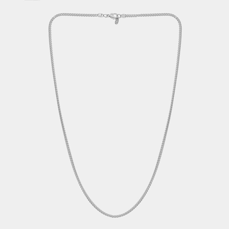 Franco Chain (2.5mm) - White Gold - Marcozo