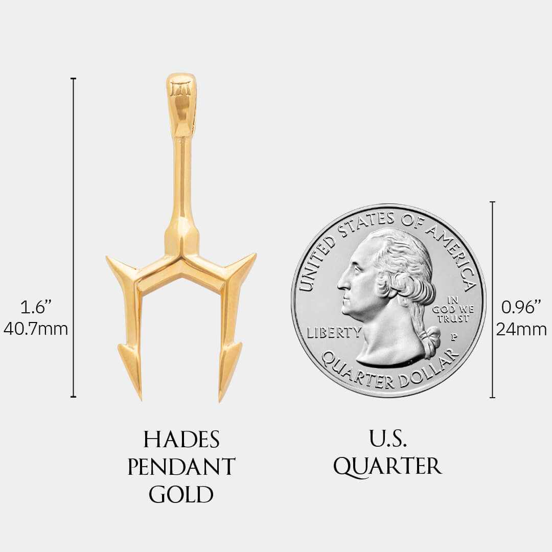 Hades Bident Pendant | 18k Gold Hades Bident Pendant | Marcozo