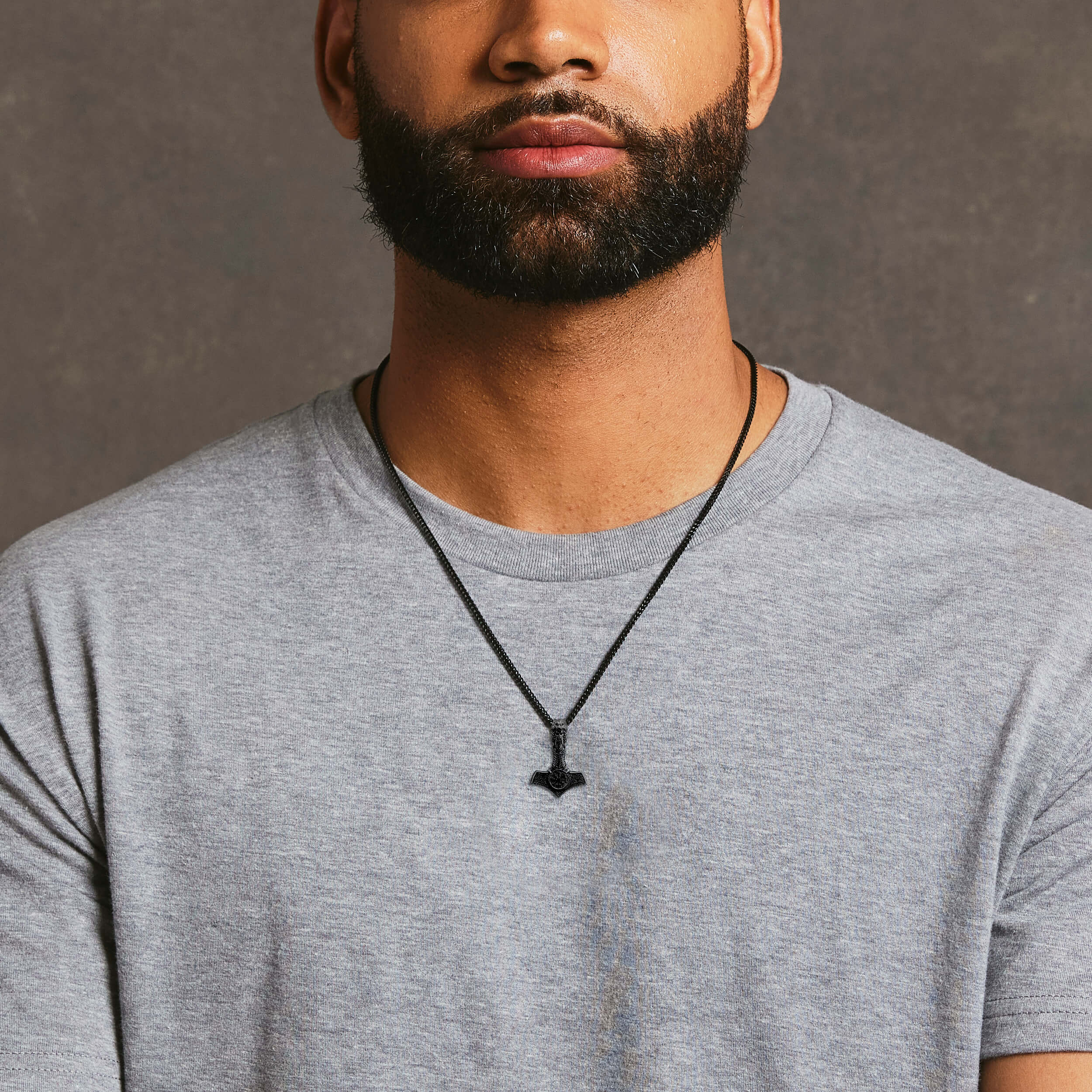 Mjolnir Hammer Pendant - Black - Marcozo