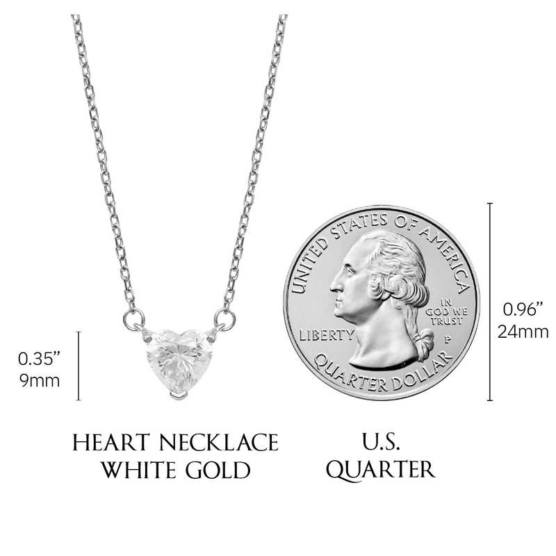 Heart Necklace - White Gold - Marcozo