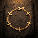 Crusader Cross Bracelet - Gold