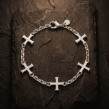 Crusader Cross Bracelet - Silver