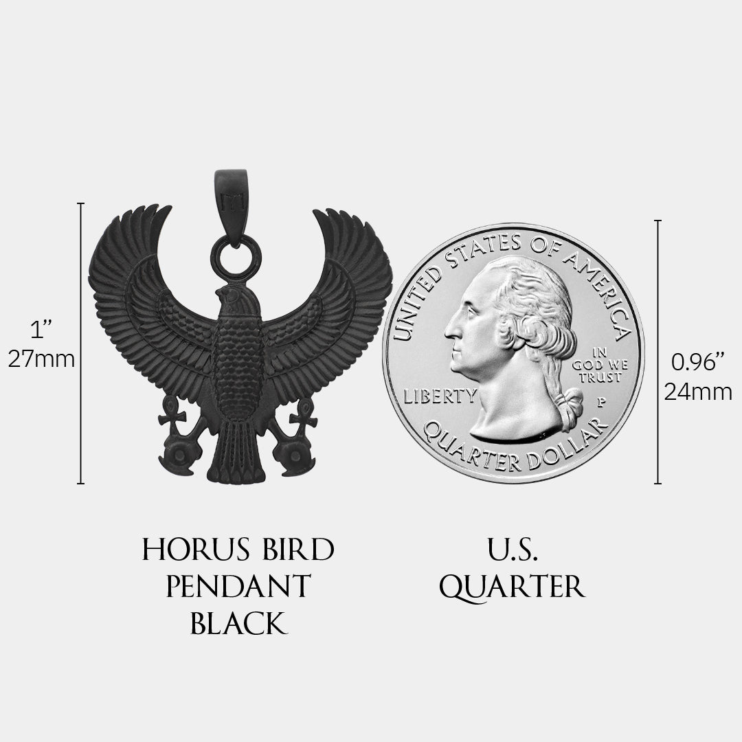 Horus Bird Pendant - Black - Marcozo