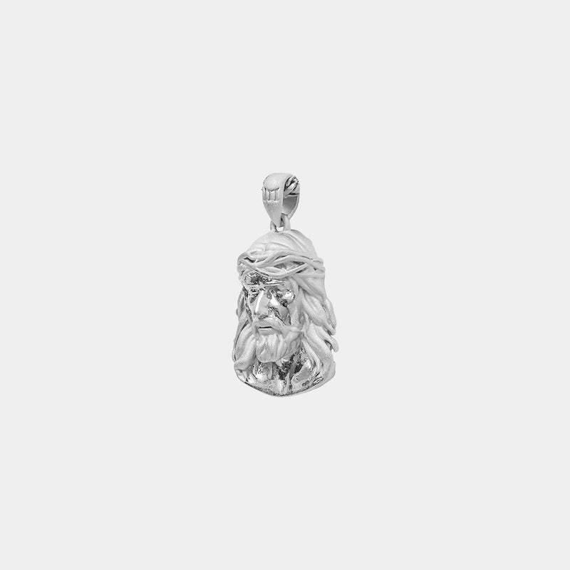 Jesus Pendant - White Gold