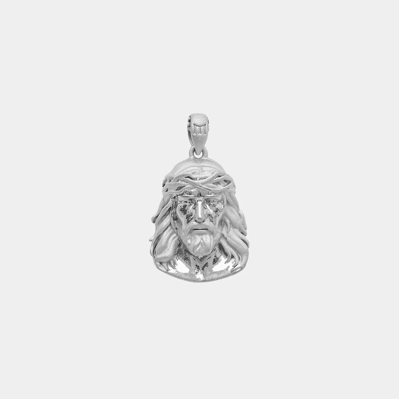 Jesus Pendant - White Gold