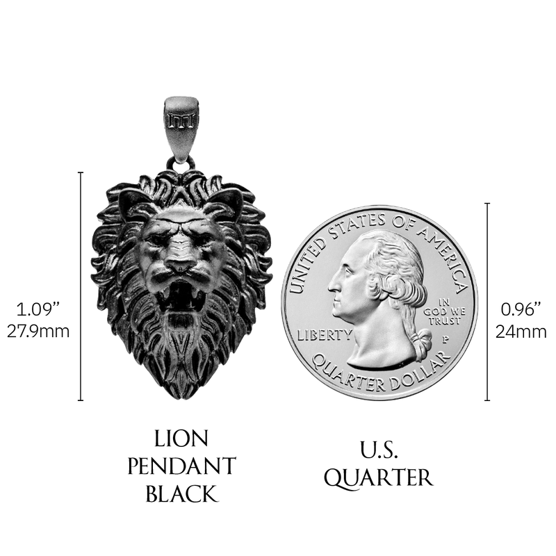 Lion Pendant - Black