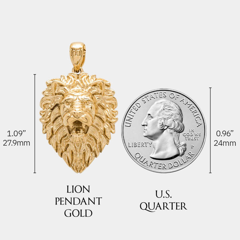 Lion Pendant - Gold - Marcozo