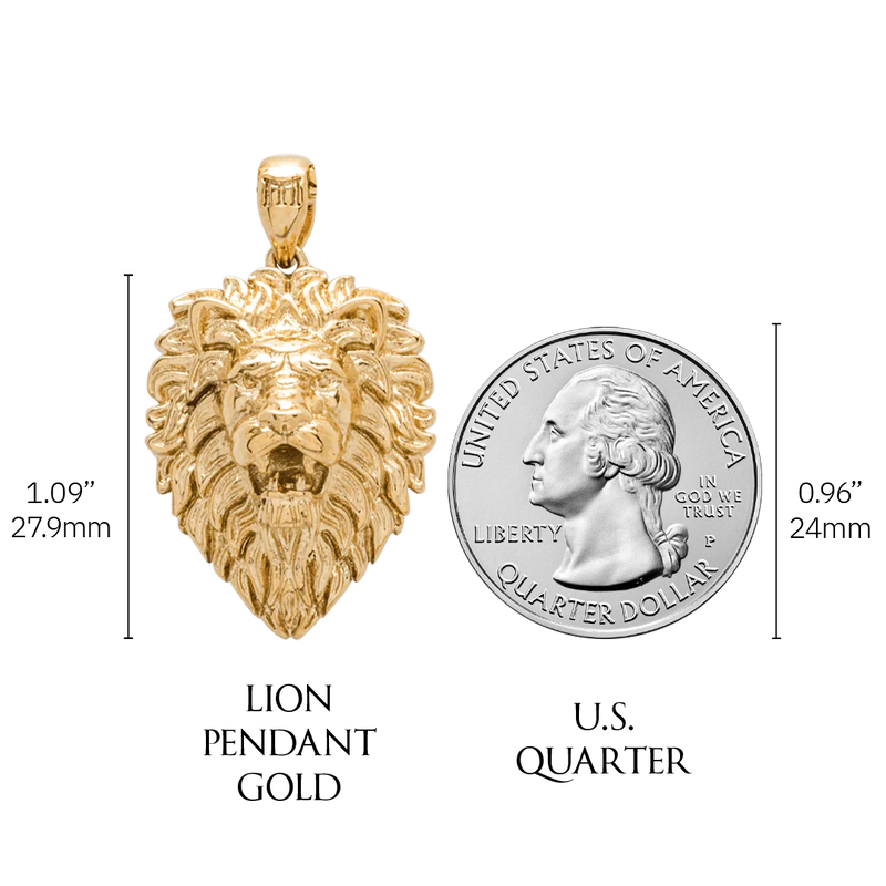 Lion Pendant - Gold