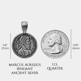 Marcus Aurelius Pendant - Ancient Silver - Marcozo