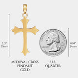 Medieval Cross Pendant - Gold - Marcozo