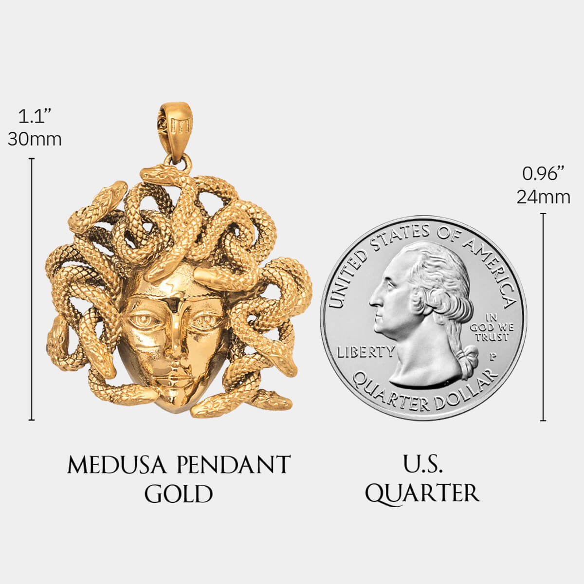 Medusa Pendant - Gold - Marcozo