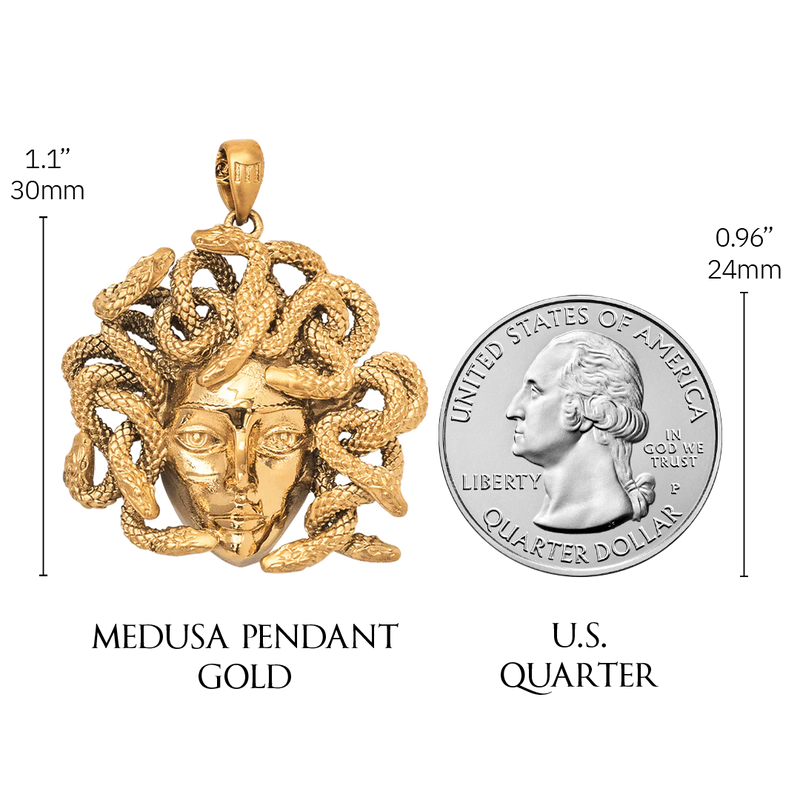 Medusa Pendant - Gold