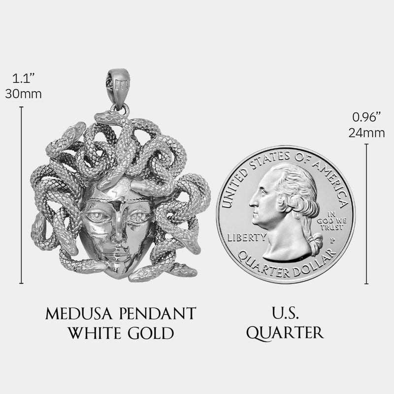 Medusa Pendant - White Gold - Marcozo
