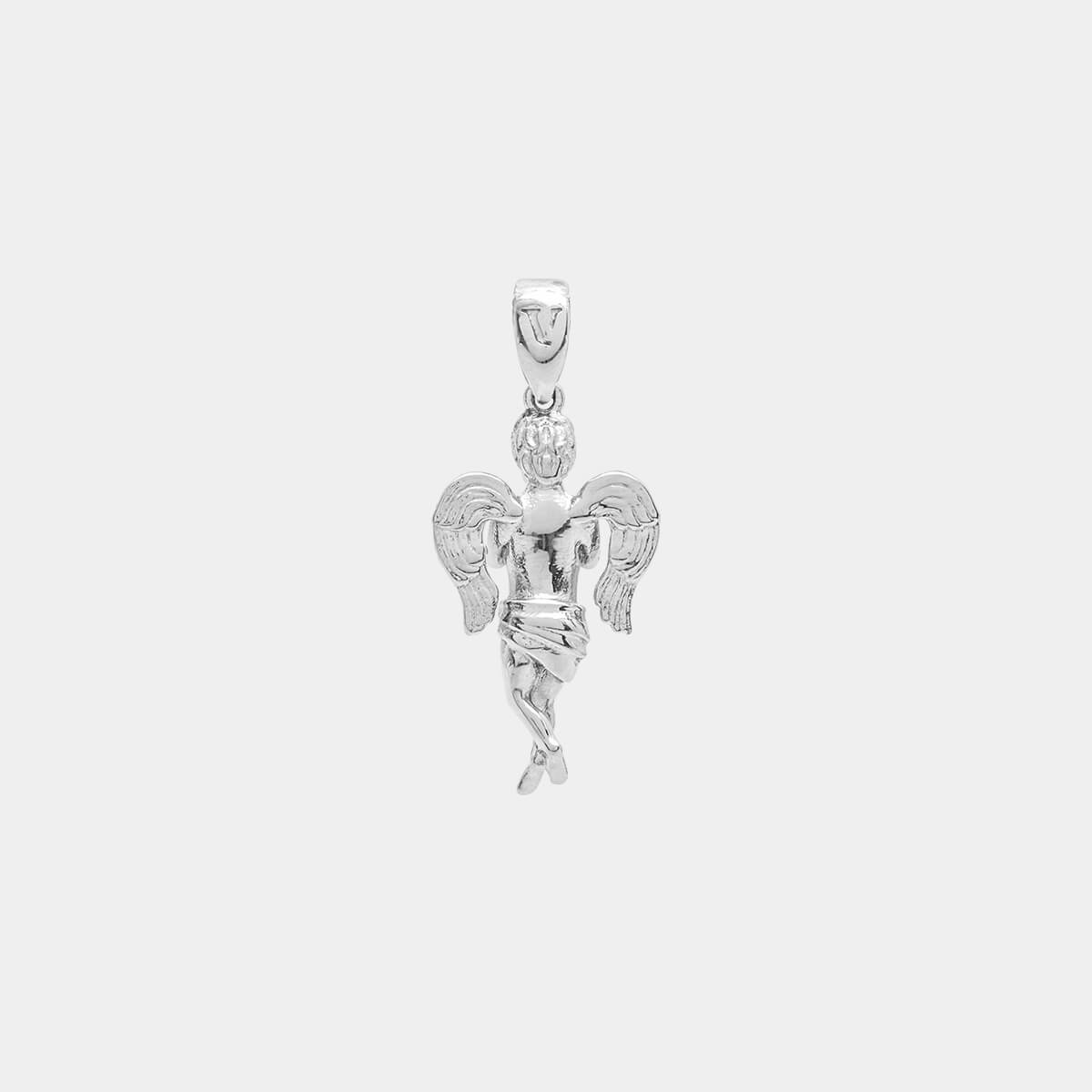 Micro Angel Pendant - White Gold - Marcozo