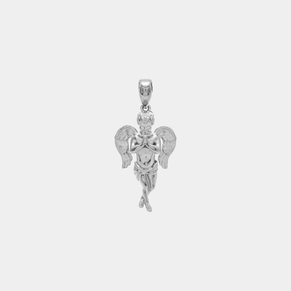 Micro Angel Pendant - White Gold - Marcozo