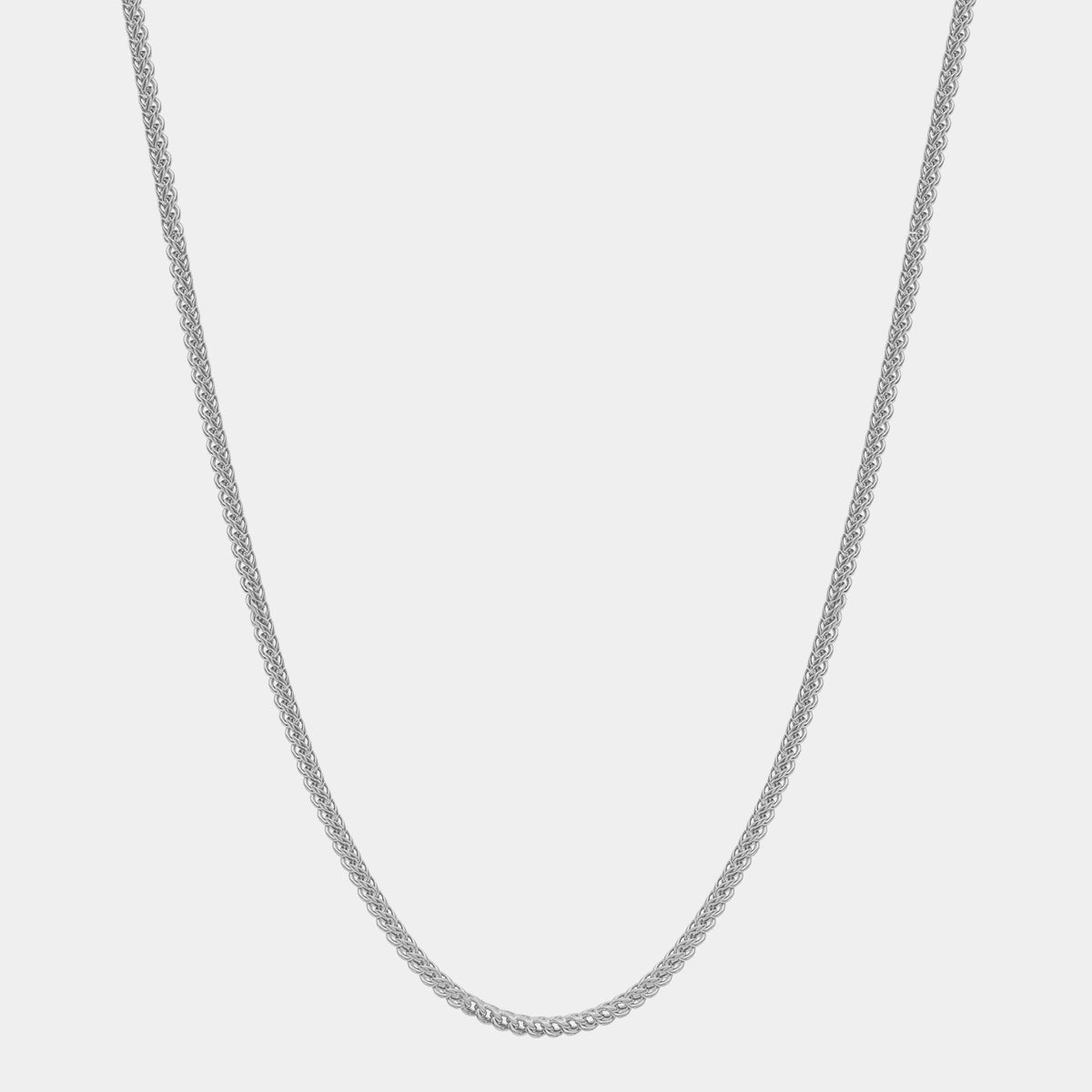 Franco Chain (2mm) - White Gold - Marcozo