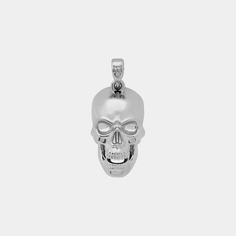 Skull Pendant - White Gold