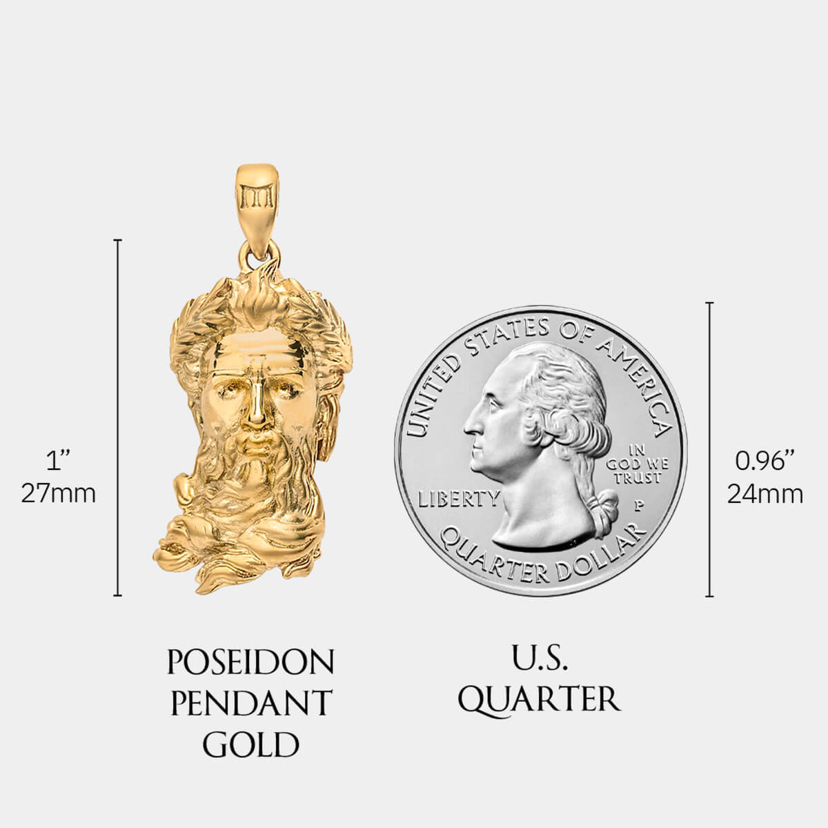 Poseidon Pendant - Gold - Marcozo