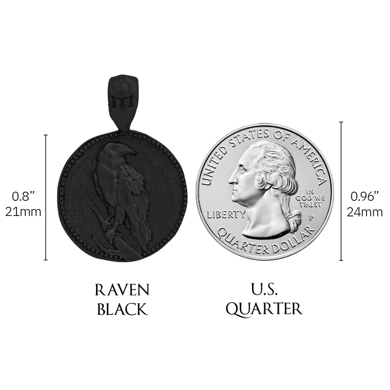 Raven Pendant - Black