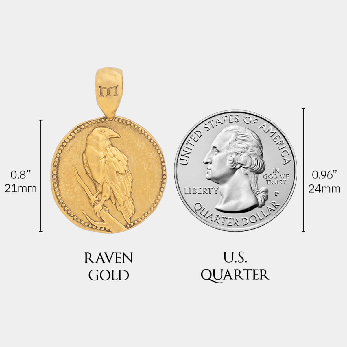 Raven Pendant - Gold - Marcozo