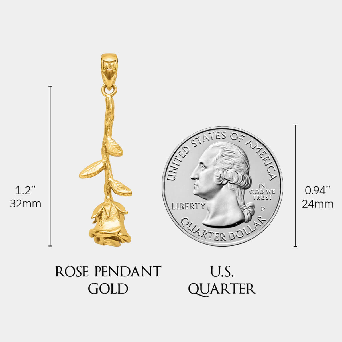 Rose Pendant - Gold - Marcozo