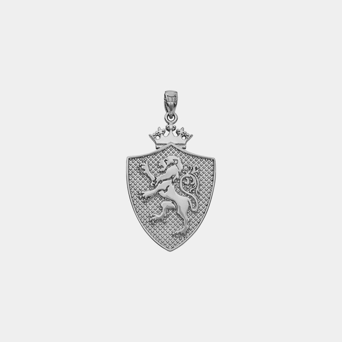 Royal Shield Pendant - White Gold - Marcozo