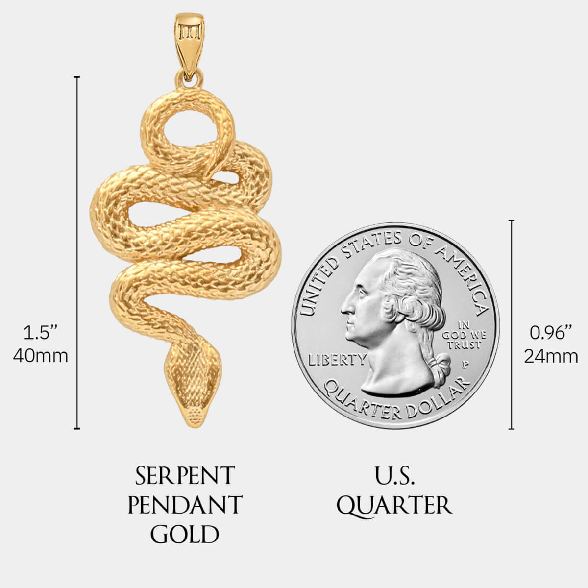 Serpent Pendant - Gold - Marcozo