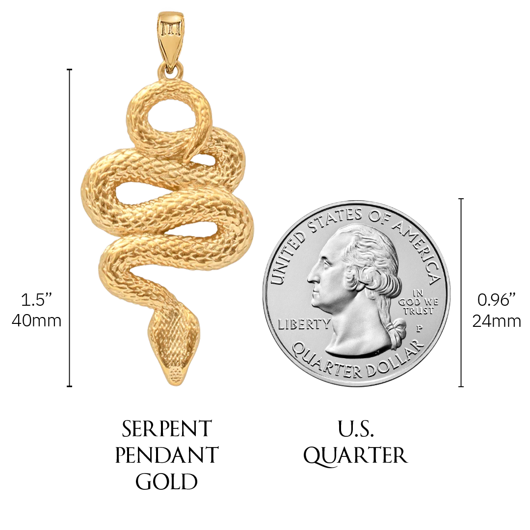 Serpent Necklace Gold Plated Snake Pendant Necklace Marcozo