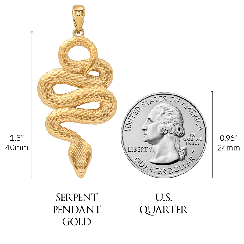 Serpent Pendant - Gold