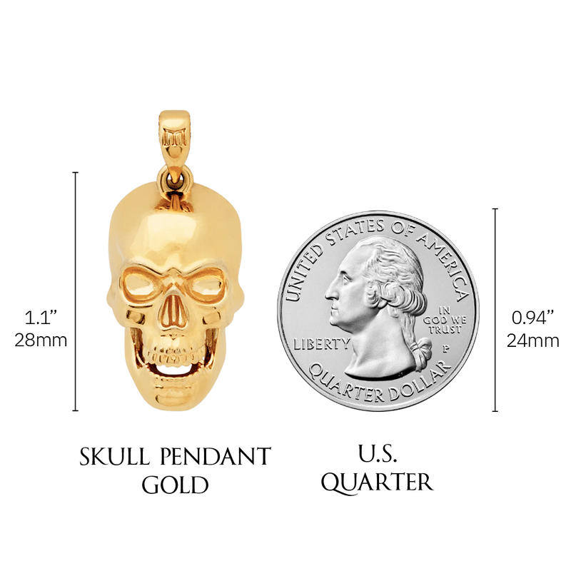 Skull Pendant - Gold