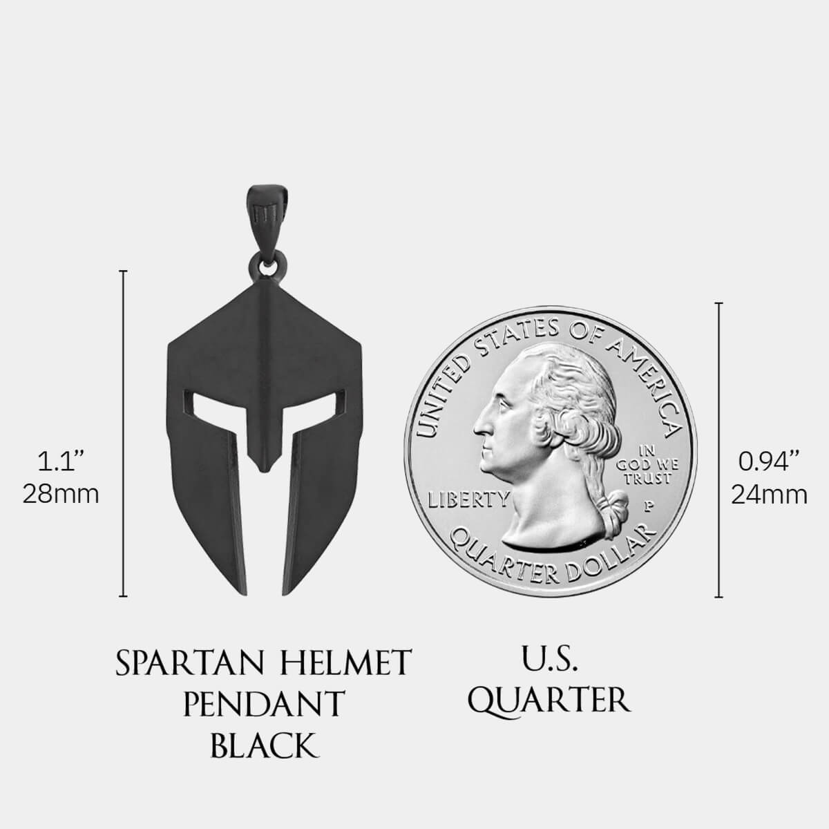 Spartan Helmet Pendant - Black - Marcozo
