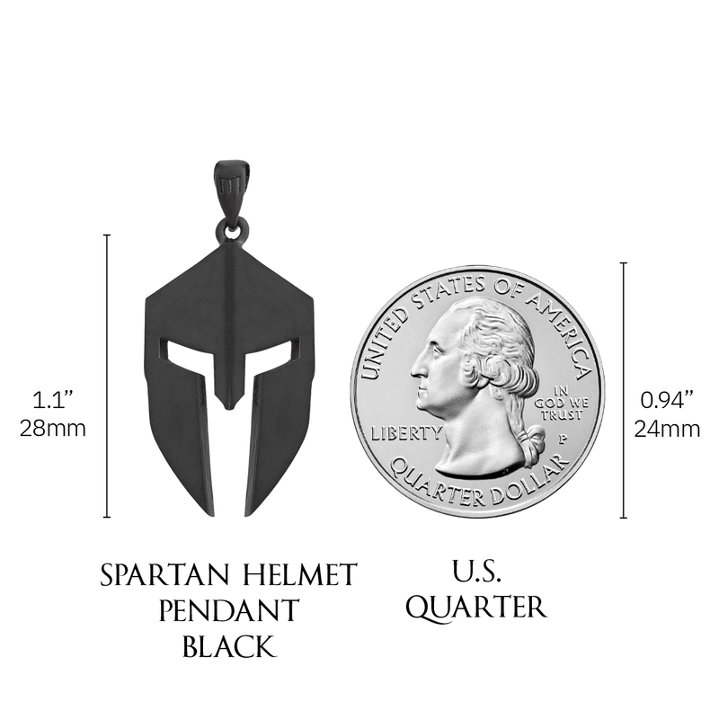 Spartan Helmet Pendant - Black