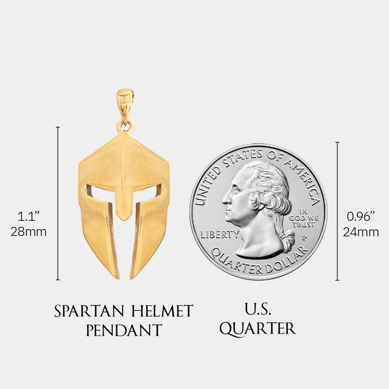 Spartan Helmet Pendant Vermeil