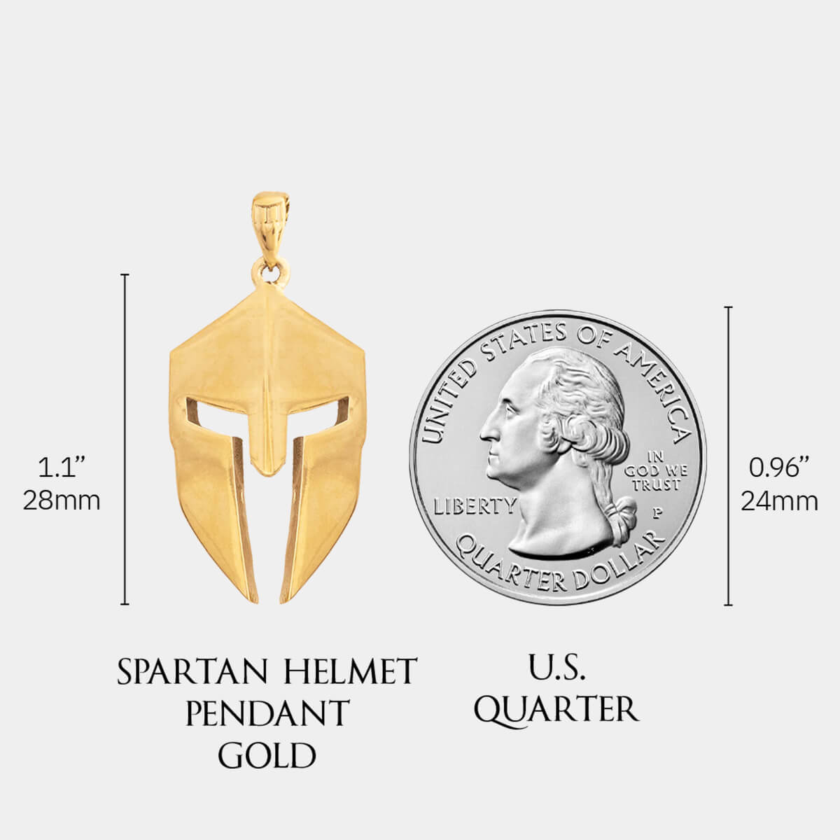 Spartan Helmet Pendant - Gold - Marcozo
