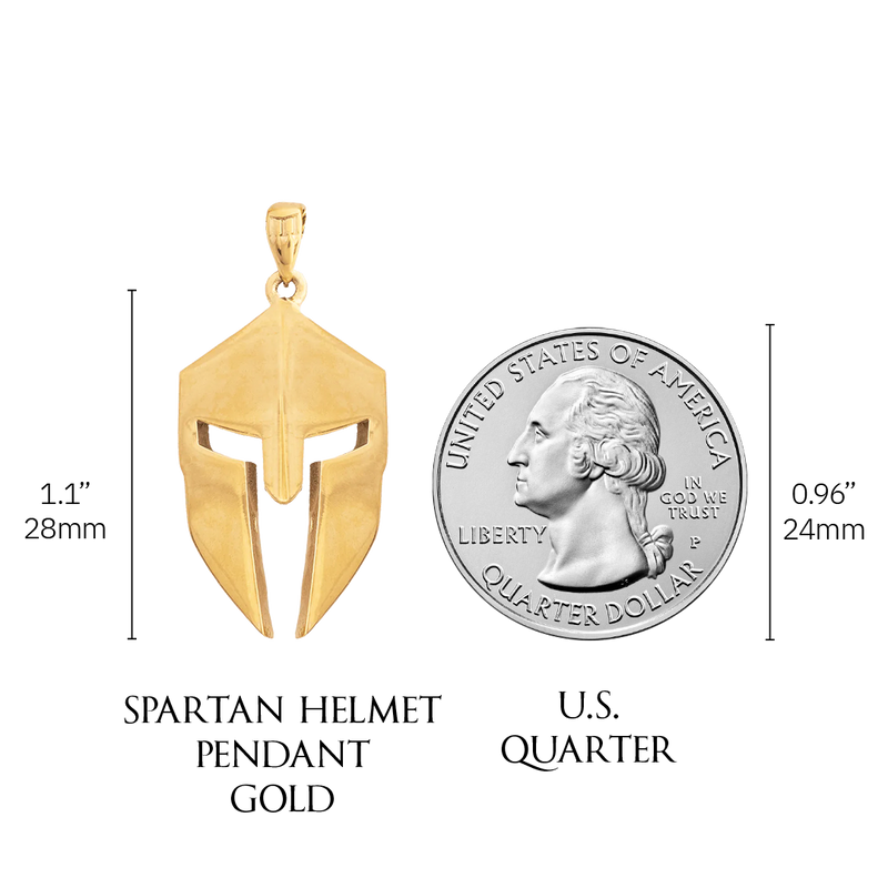 Spartan Helmet Pendant - Gold