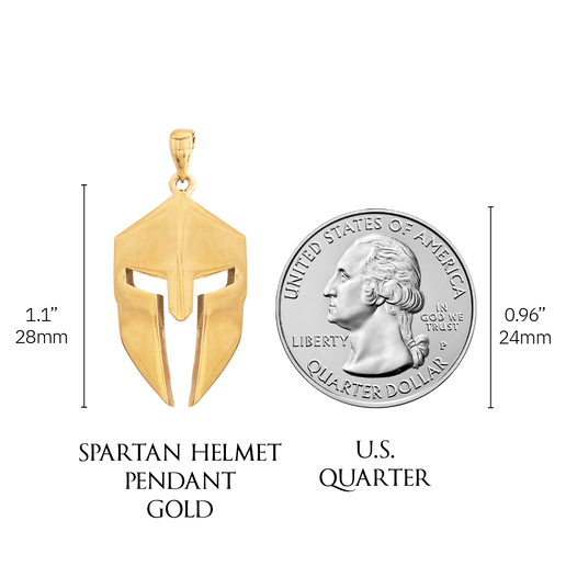 Spartan Helmet Pendant - Gold