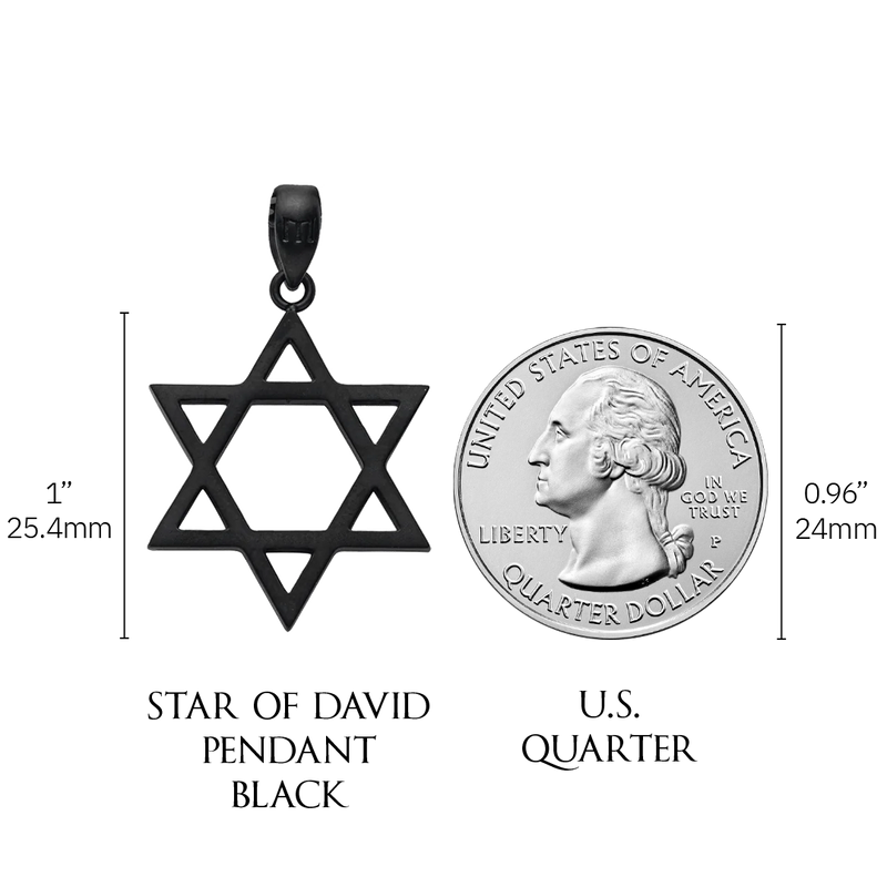 Star of David Pendant - Black