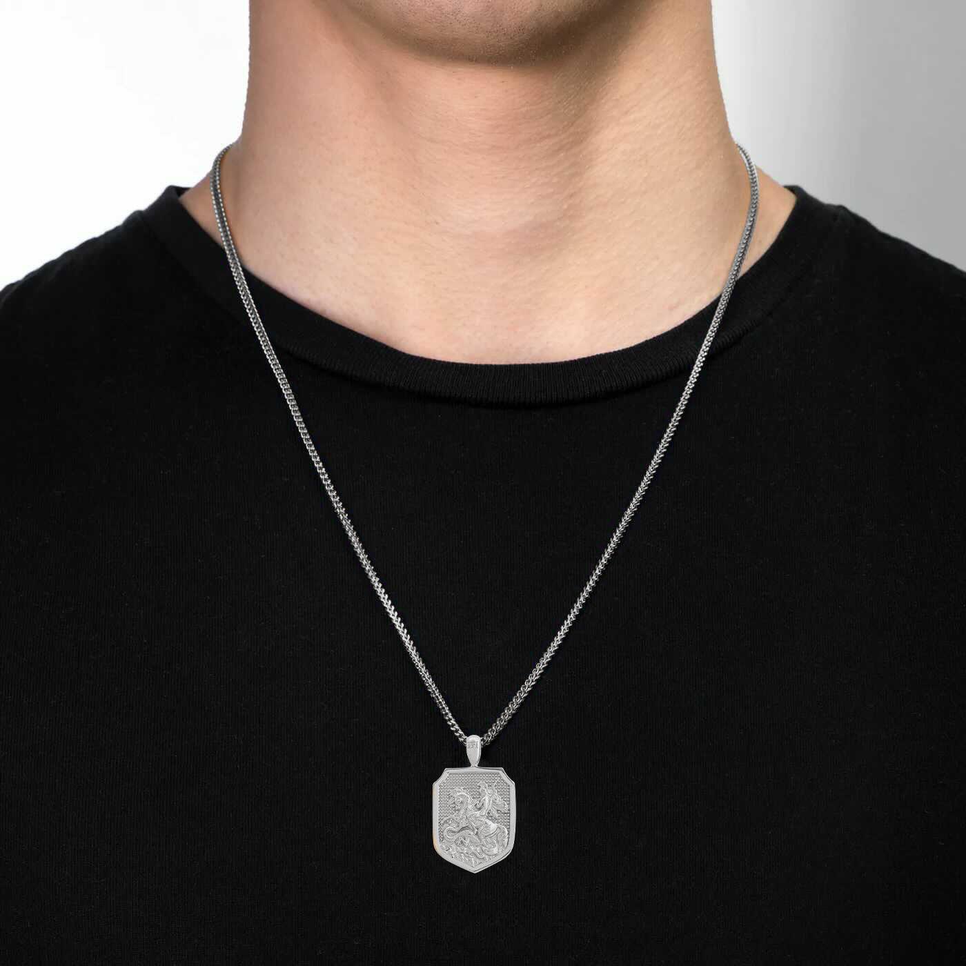 St. George Pendant - White Gold - Marcozo