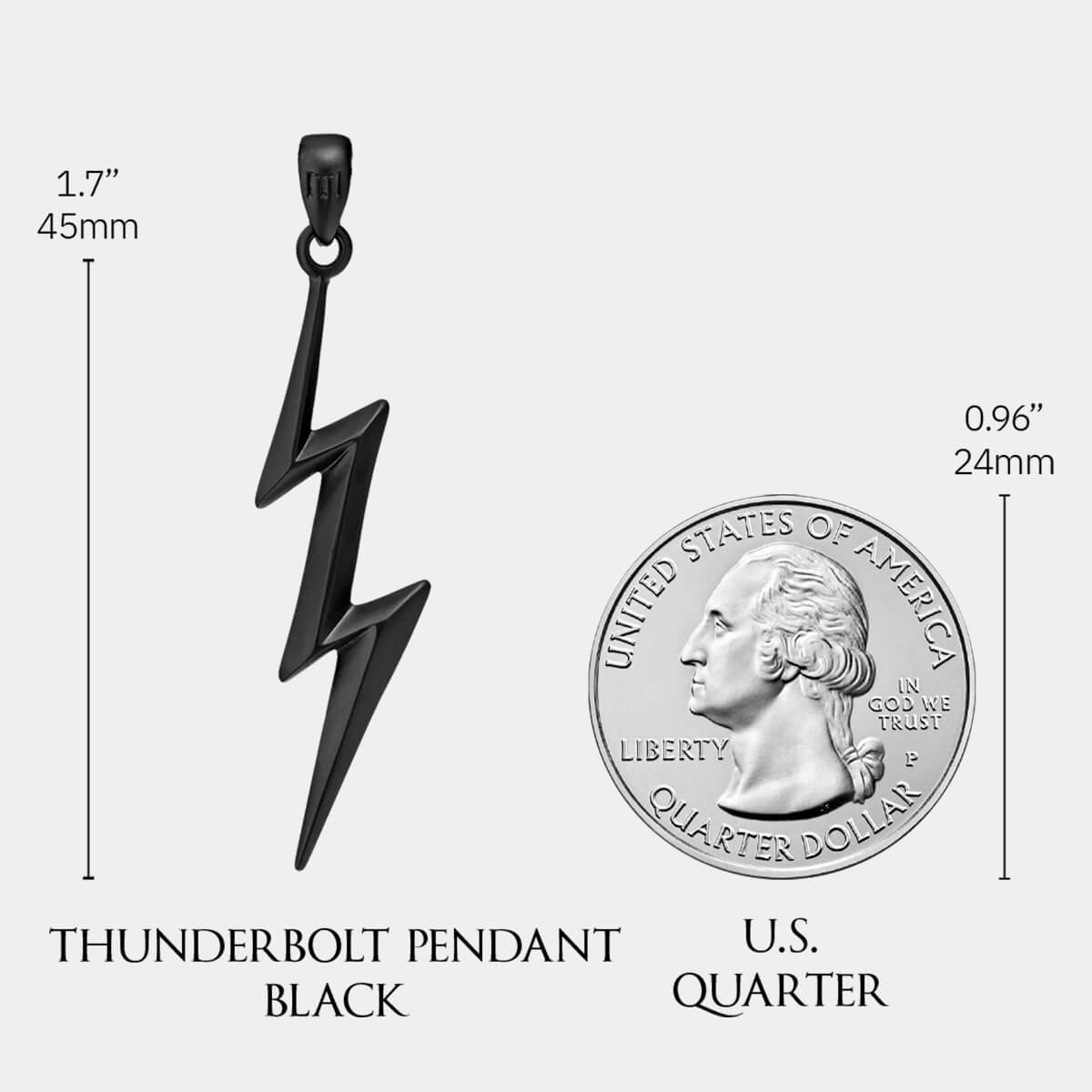 Thunderbolt Pendant - Black - Marcozo