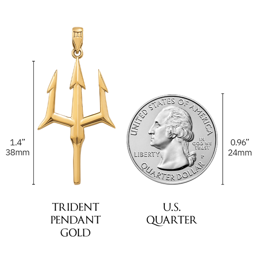 Trident Pendant - Gold