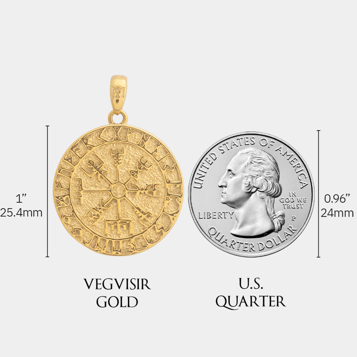 Vegvisir Pendant - Gold - Marcozo