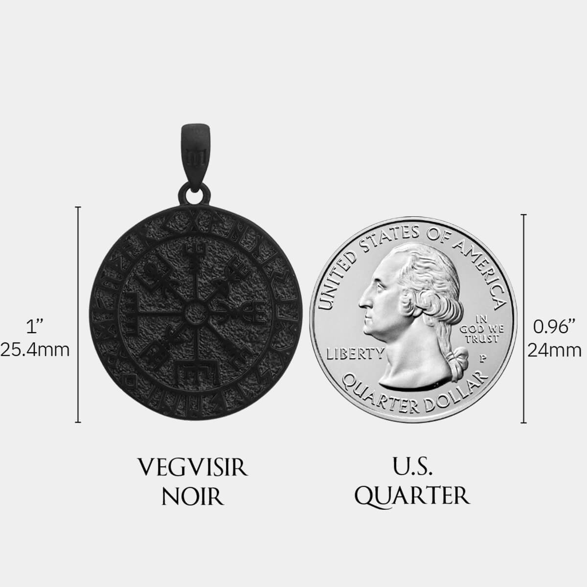 Vegvisir Pendant - Black - Marcozo