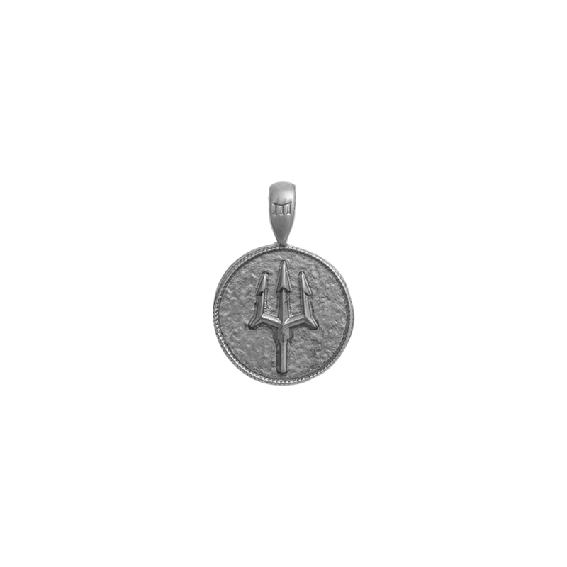 Poseidon Coin Pendant - Ancient Silver