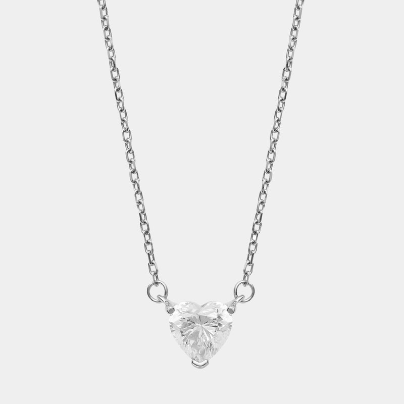 Heart Necklace - White Gold
