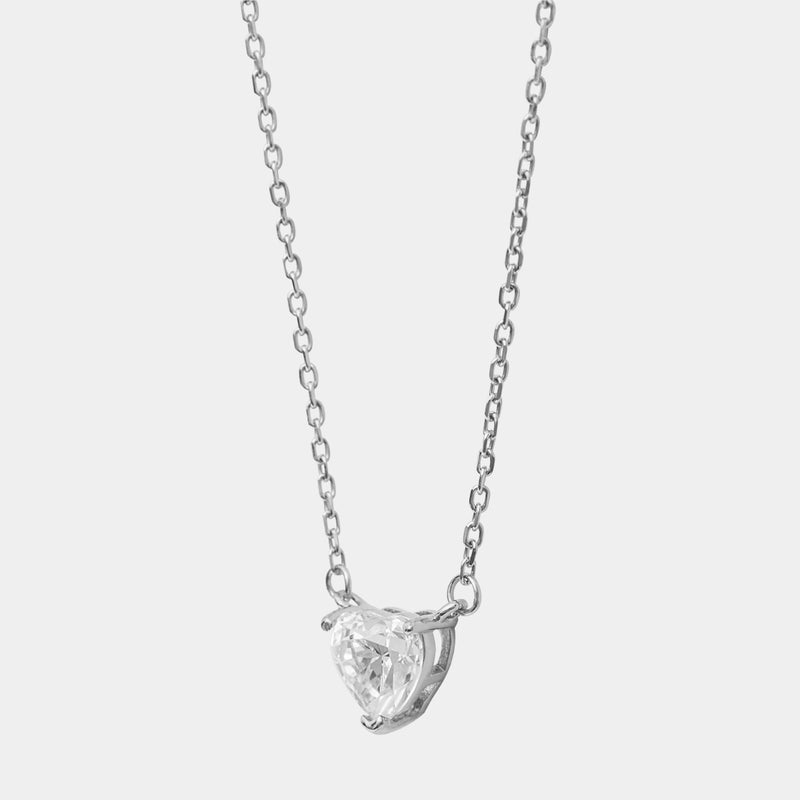 Heart Necklace - White Gold