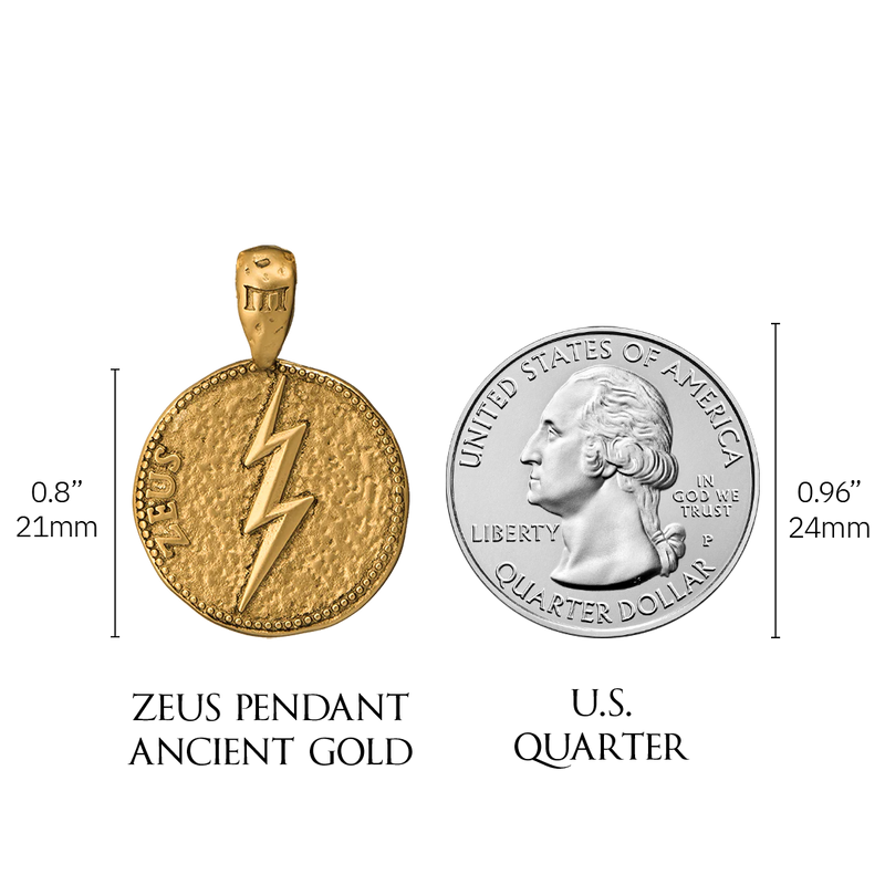 Zeus Pendant - Ancient Gold