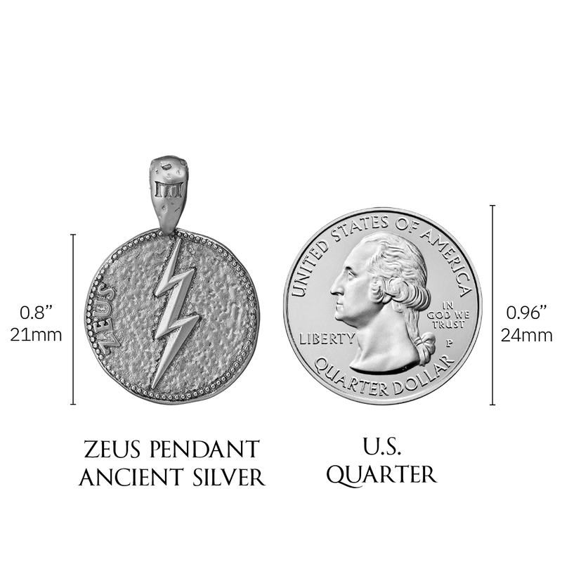 Zeus Pendant - Ancient Silver
