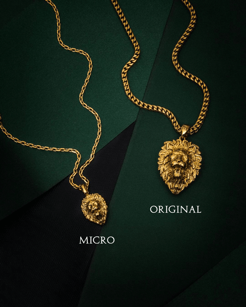 Micro Lion Necklace - Black (Womens)