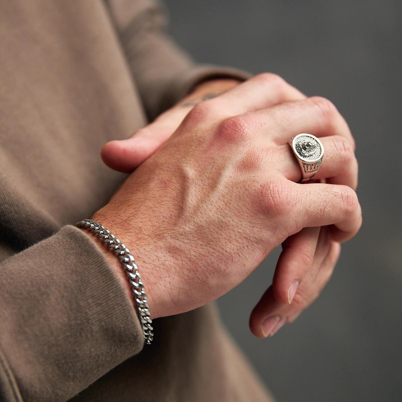 Lion Crown Ring - White Gold